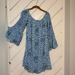 Lilly Pulitzer Blue and Green Mini Dress